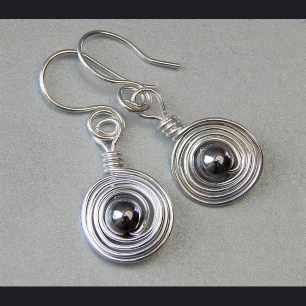 Spiral Wire Wrapped Earrings